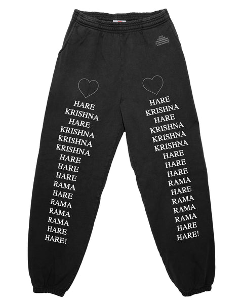 Alice Coltrane - Hare Krishna - Black Sweatpants (14oz Heavy Fleece)