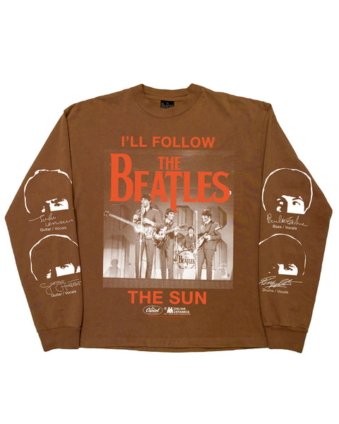 The Beatles "I'll Follow The Sun" - Brown Long Sleeve