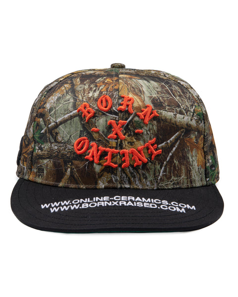 Born X Raised + Online Ceramics - Fitted Camo Logo Hat