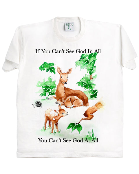 Deer In The Forest - White Tee