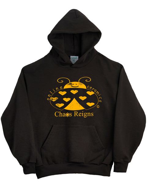 Chaos Reigns - Black Hoodie (14oz Heavy Fleece)