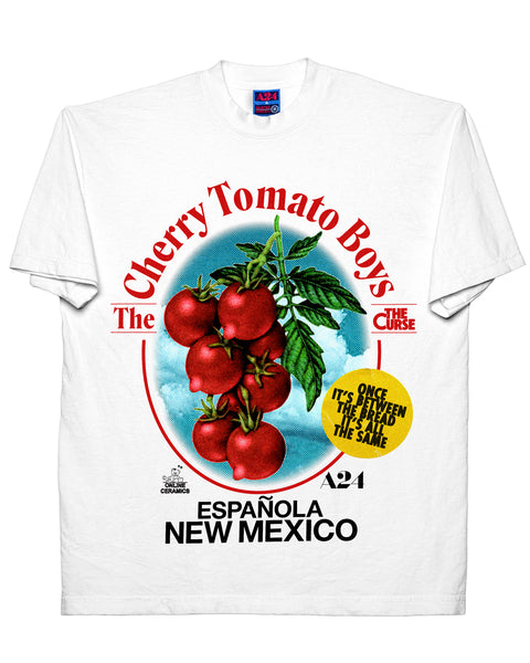 "The Curse" Cherry Tomato Boys - White Tee