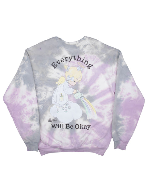 Precious Moments "Everything Will Be Ok" - Dye Crewneck Fleece