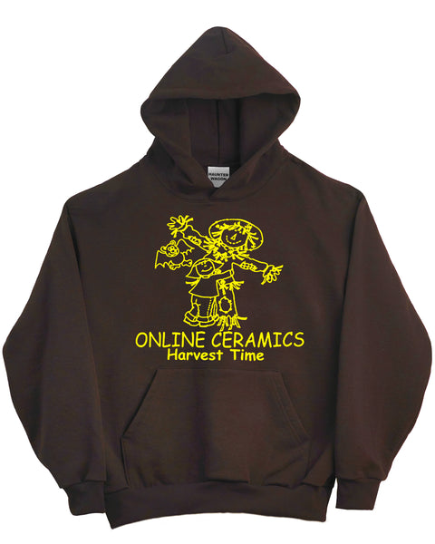 Harvest Logo - Brown Hoodie (14oz Hoodie)