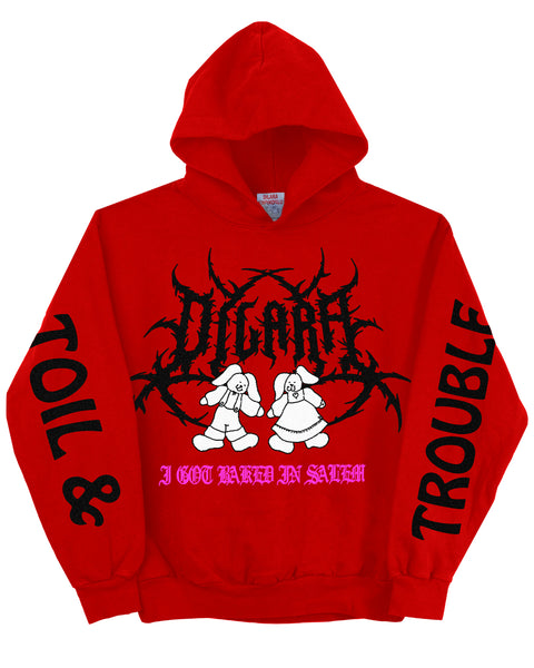 Toil and Trouble - Red Hoodie (No pocket)