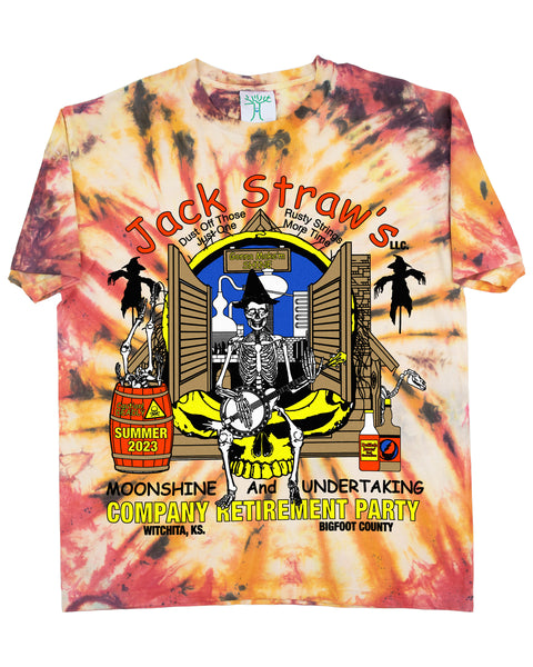 Jack Straw's Moonshine & Undertaking - Tee (Hand dyed at our studio in L.A.)