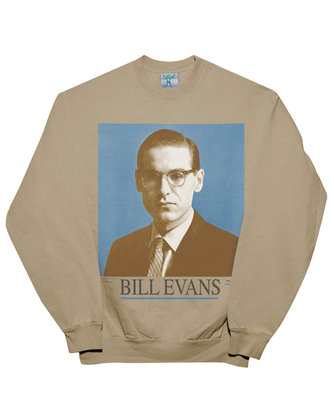 Bill Evans Portrait - Beige (14 oz Heavy Fleece Crewneck)