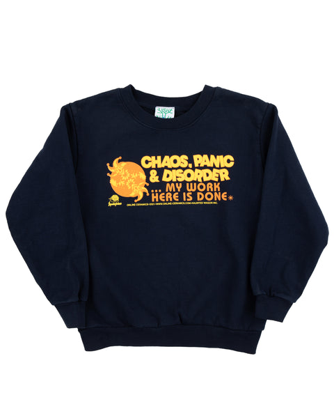 My Work Here is Done - Kids Navy Crewneck (14oz Heavy Fleece)