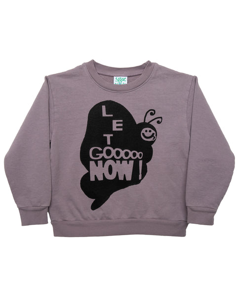 Let Go Now - Kids Purple Crewneck (14oz Heavy Fleece)