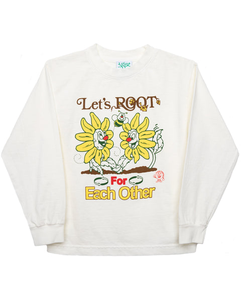 Let's Root For Each Other - Kids Off White Long Sleeve