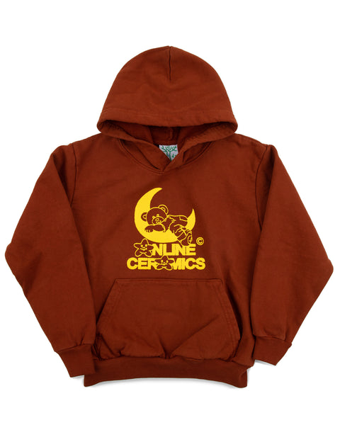 Bear Star - Kids Brown Hoodie (14oz Heavy Fleece)