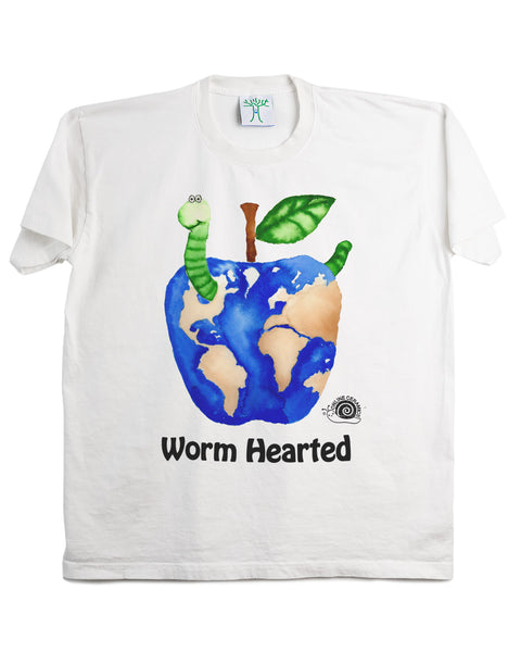 Worm Hearted - White Tee