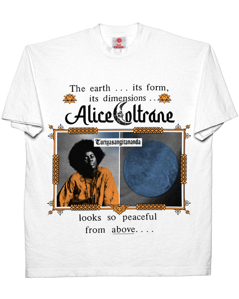 Alice Coltrane - The Earth Looks So Peaceful From Above - White Tee