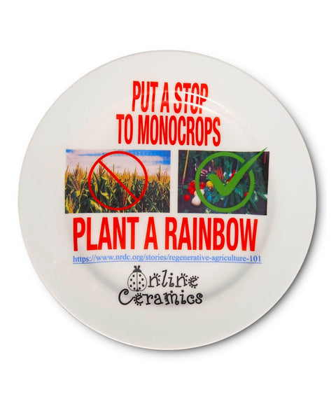 Plant a Rainbow - Ceramic Plate