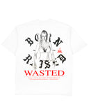 Born X Raised + Online Ceramics "Wasted" - White Logo Tee