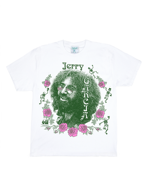 Jerry Garcia "Rosebud" - White Tee