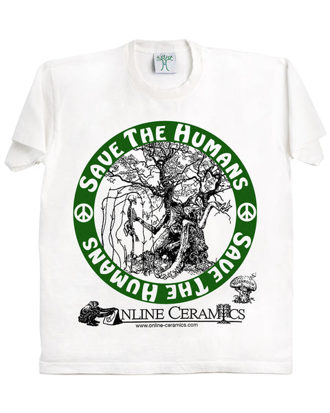 Save the Humans - White Tee