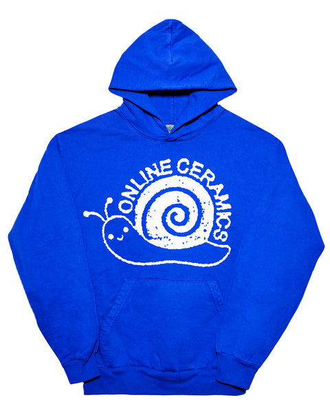 Snail Logo - Blue Hoodie (14oz Heavy Fleece)