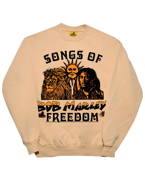 "Songs Of Freedom" - Beige Crew (14oz Fleece)