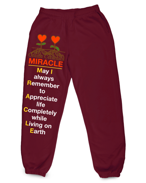 Miracle - Burgundy Sweatpants