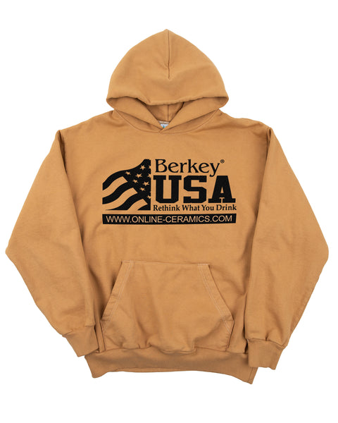 Berkey USA - Tan Hoodie (14oz Heavy Fleece)