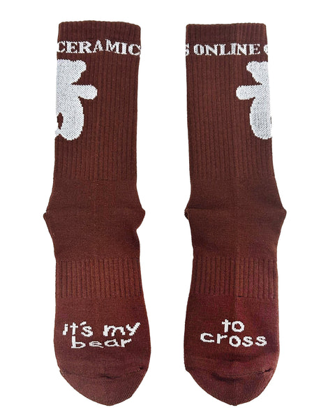 Bear To Cross - Brown Socks – Online Ceramics Too