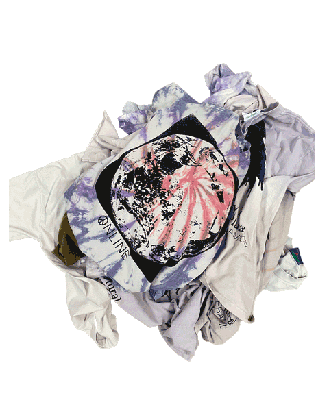 Random Dye and Print Experiment Tee - Choose Your Size (Print Varies)