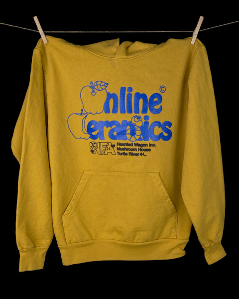 Apple Logo - Yellow (14 oz. fleece hoodie)