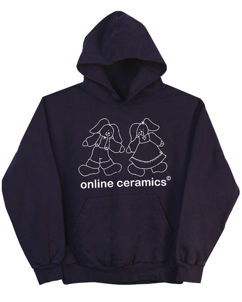 Bunny Logo - Navy Hoodie (14oz Heavy Fleece)