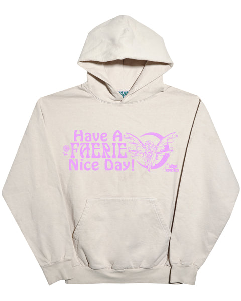 Faerie Nice Day - Cement Hoodie (14oz Heavy Fleece)