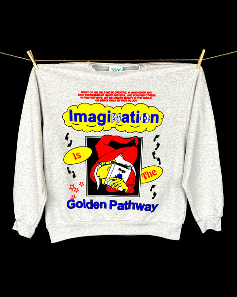 Imagination Ash Crew - Collaboration with GQ Magazine (14oz Heavy Fleece)