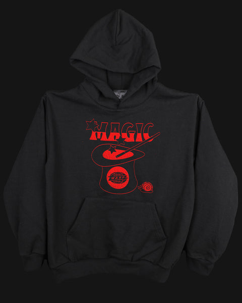 OPN Moon Logo - Black 14oz Heavy Weight Fleece Hoodie