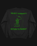 Return To Monkey - Black 14oz Heavy Weight Crewneck Sweatshirt