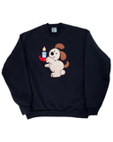 Puppy Embroidery - 14oz Heavy Fleece Crew