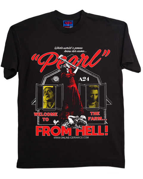 Pearl "Welcome to the Farm from Hell" - Black Tee