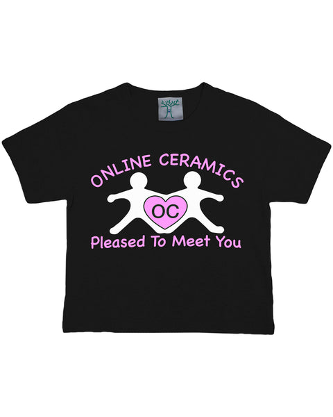 Pleased To Meet You - Black Baby Tee