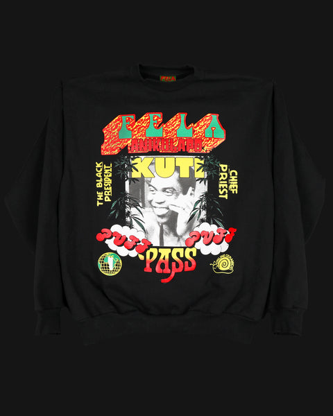 Puff Puff Pass - Black (14 oz Heavy Fleece)