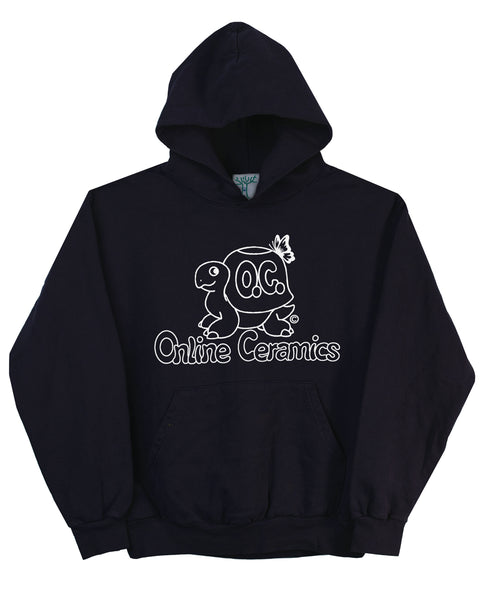 Hitching a Ride - Navy Hoodie (14oz Heavy Fleece)