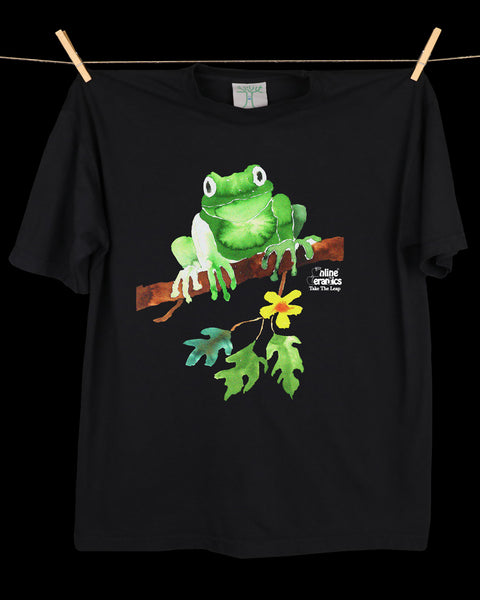 Tree Frog Painting - Off Black Tee