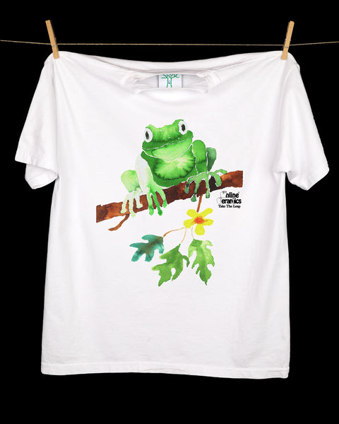 Tree Frog Painting - White Tee