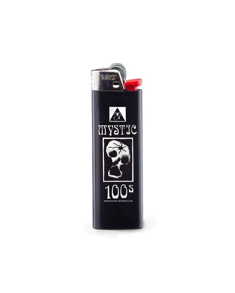 Mystic 100's - Cracked Skull - Bic Lighter