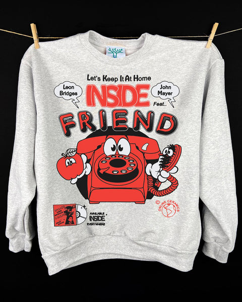 Inside Friend - 14oz Ash Crew (A portion of the proceeds are being donated to MusiCares COVID-19 Relief Fund)