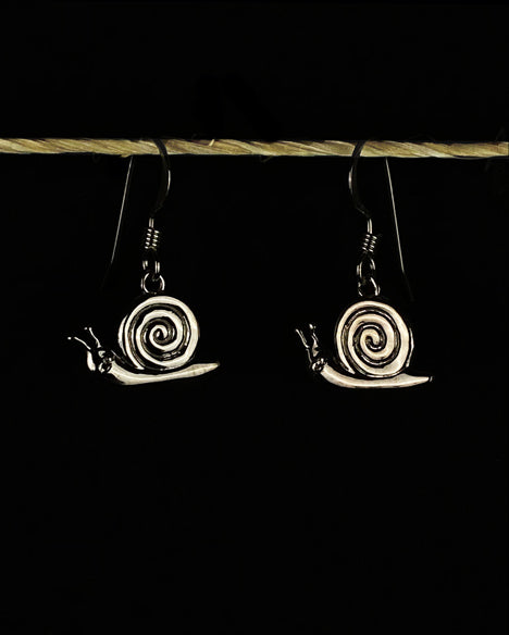 Snail Earrings - 925 Sterling Silver (14mm wide)